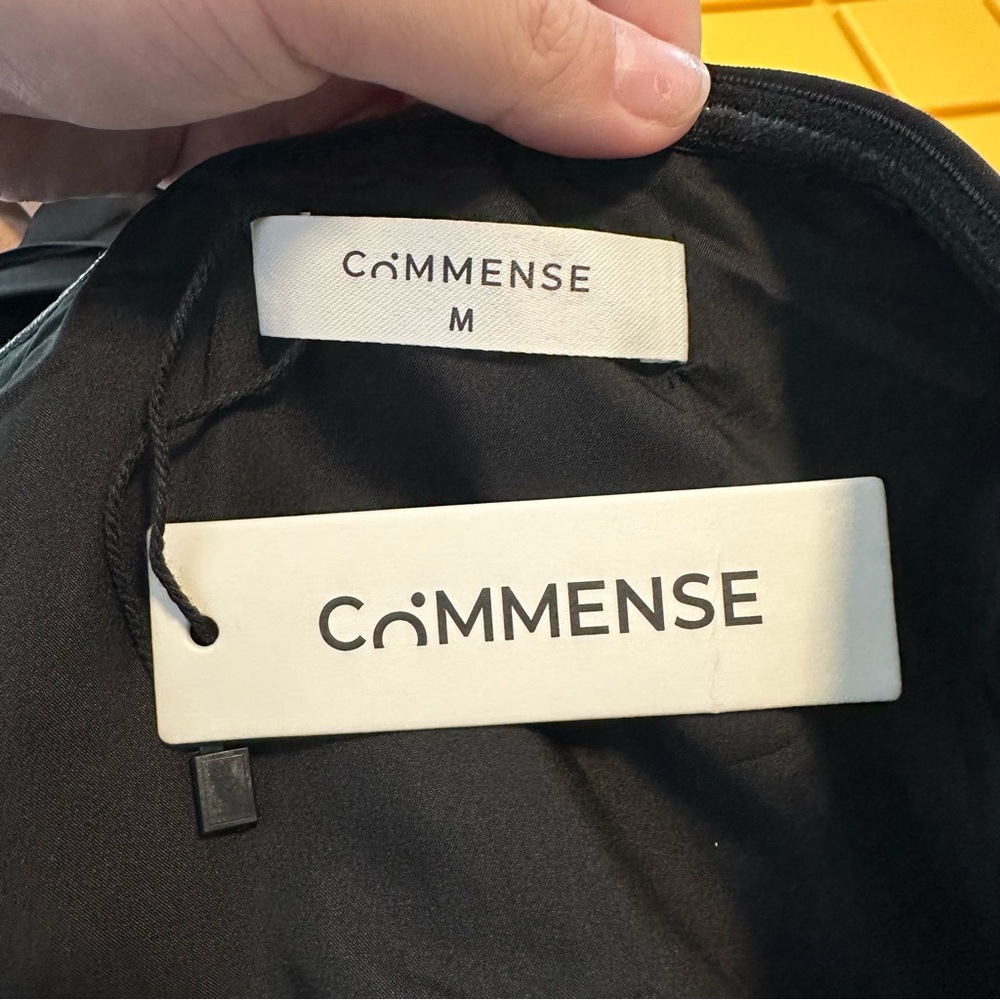 Nwt Commense Solid Pleated Strapless Split Dress … - image 5